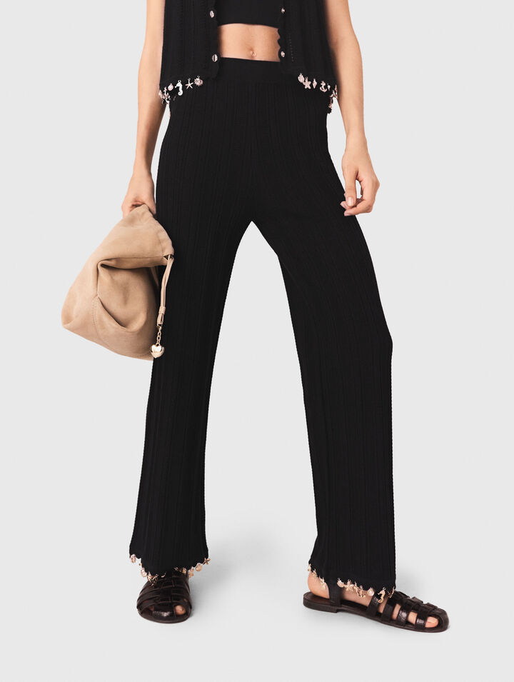 Pantal&oacute;n de punto con joyas