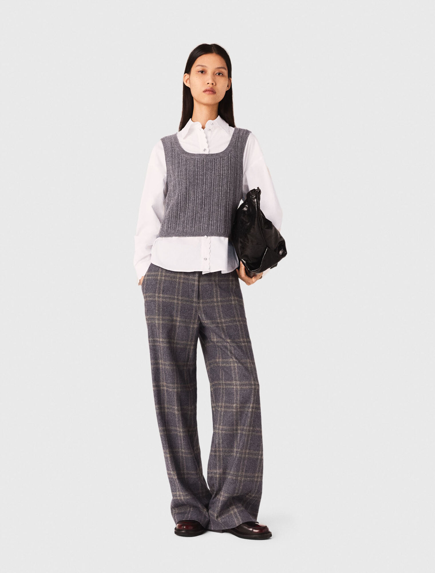Top de punto con camisa desmontable