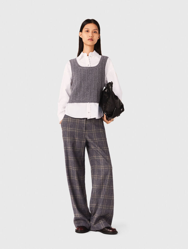 Top de punto con camisa desmontable