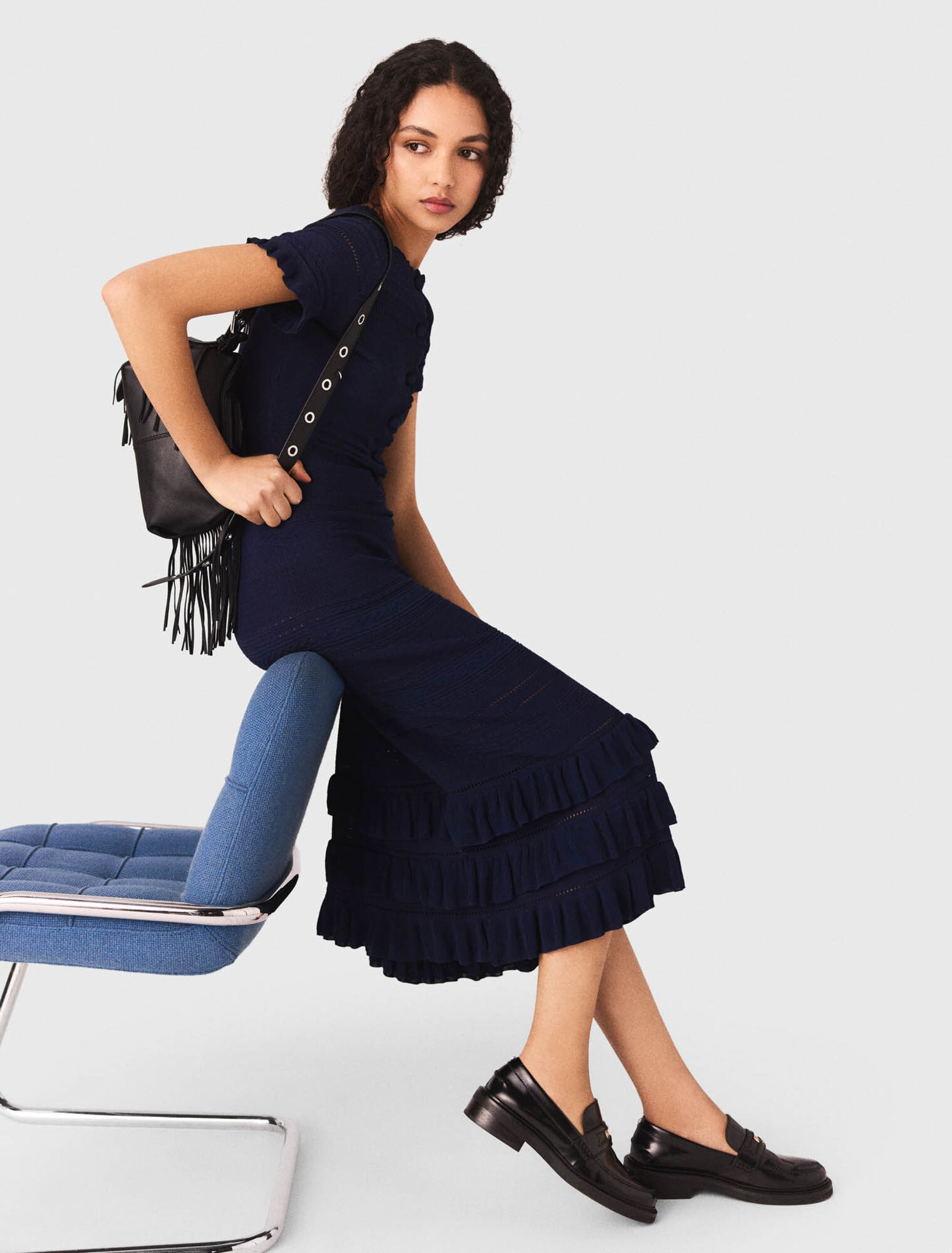 Bolso Miss M mini de cuero liso