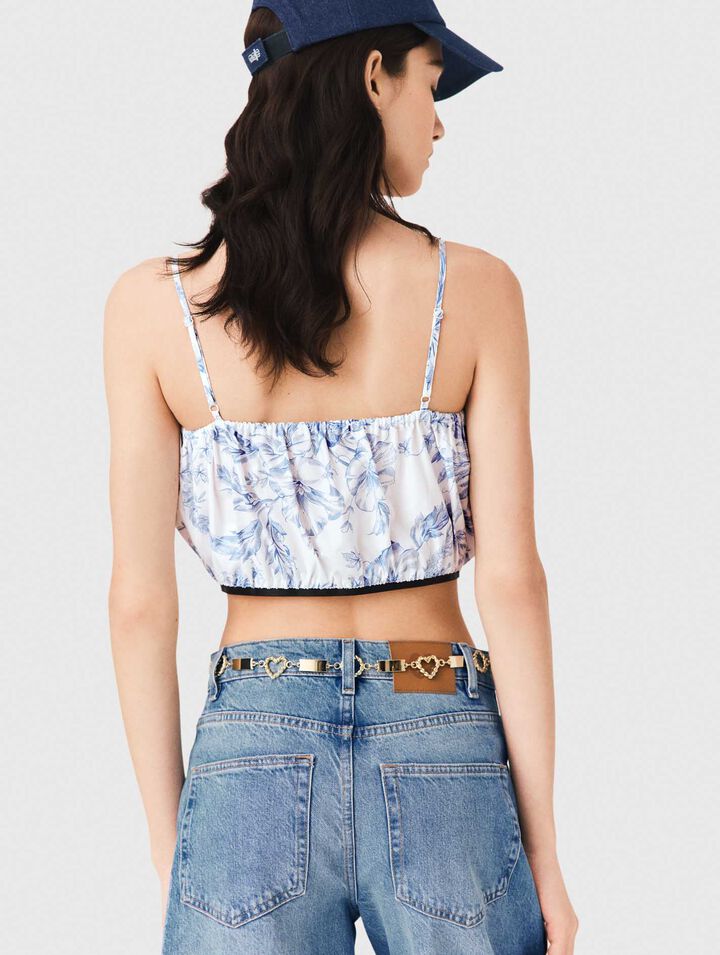 Top de tirantes estampado