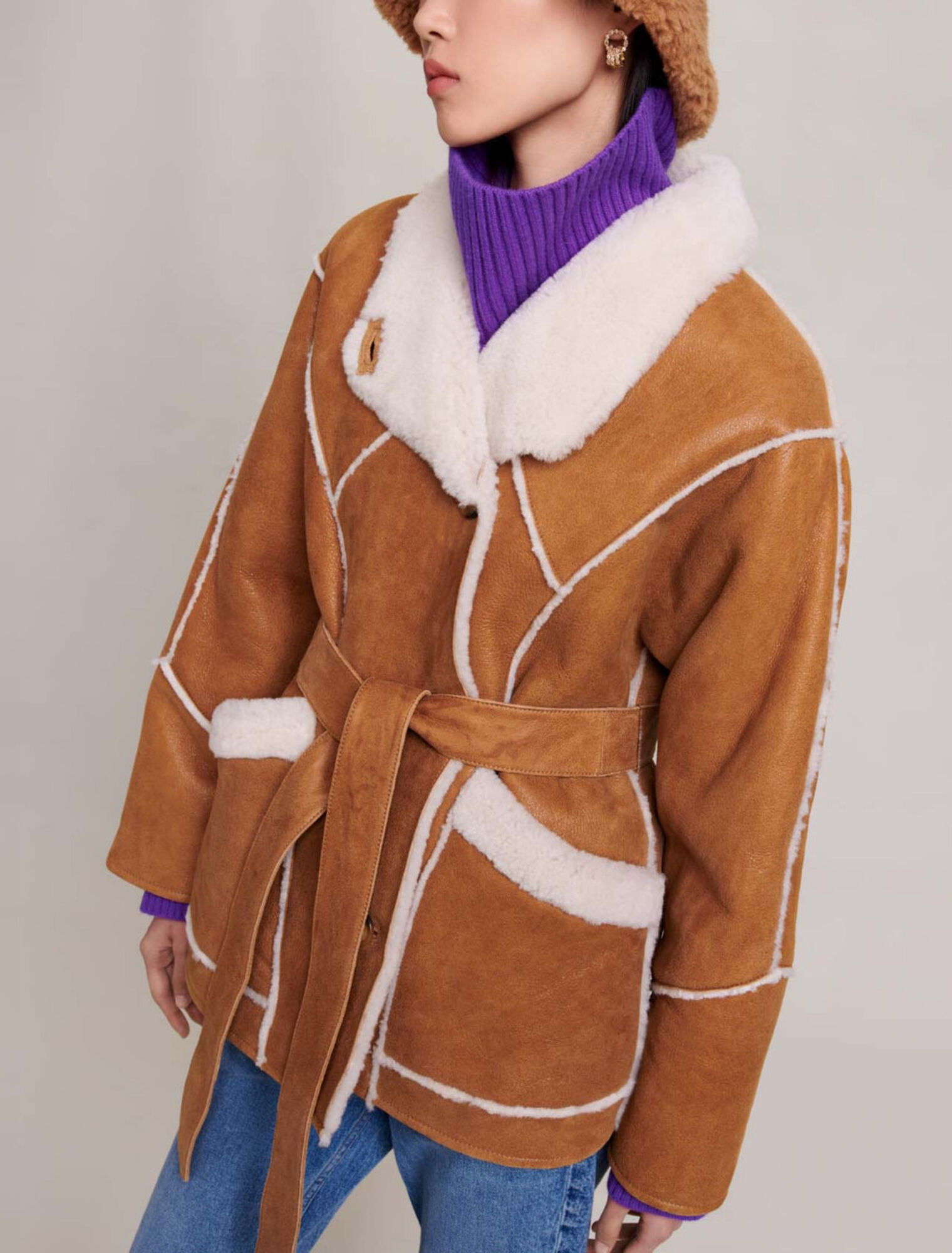 Abrigo corto de borreguillo