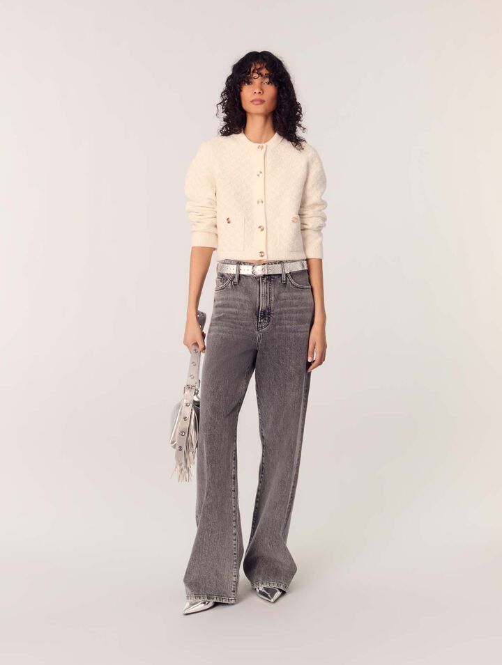 Cárdigan corto efecto tweed