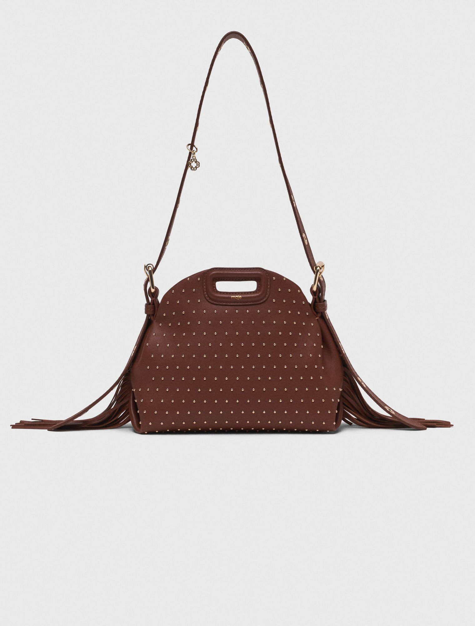 Bolso Miss M mini de cuero y tachas