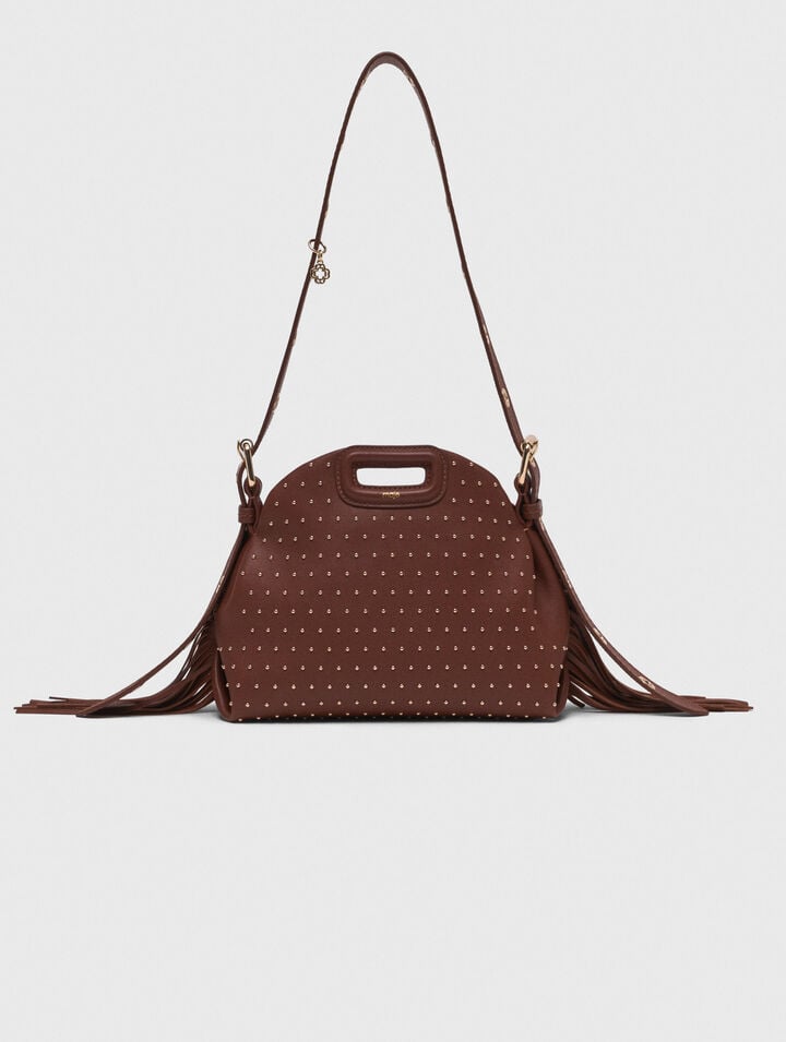 Bolso Miss M mini de cuero y tachas