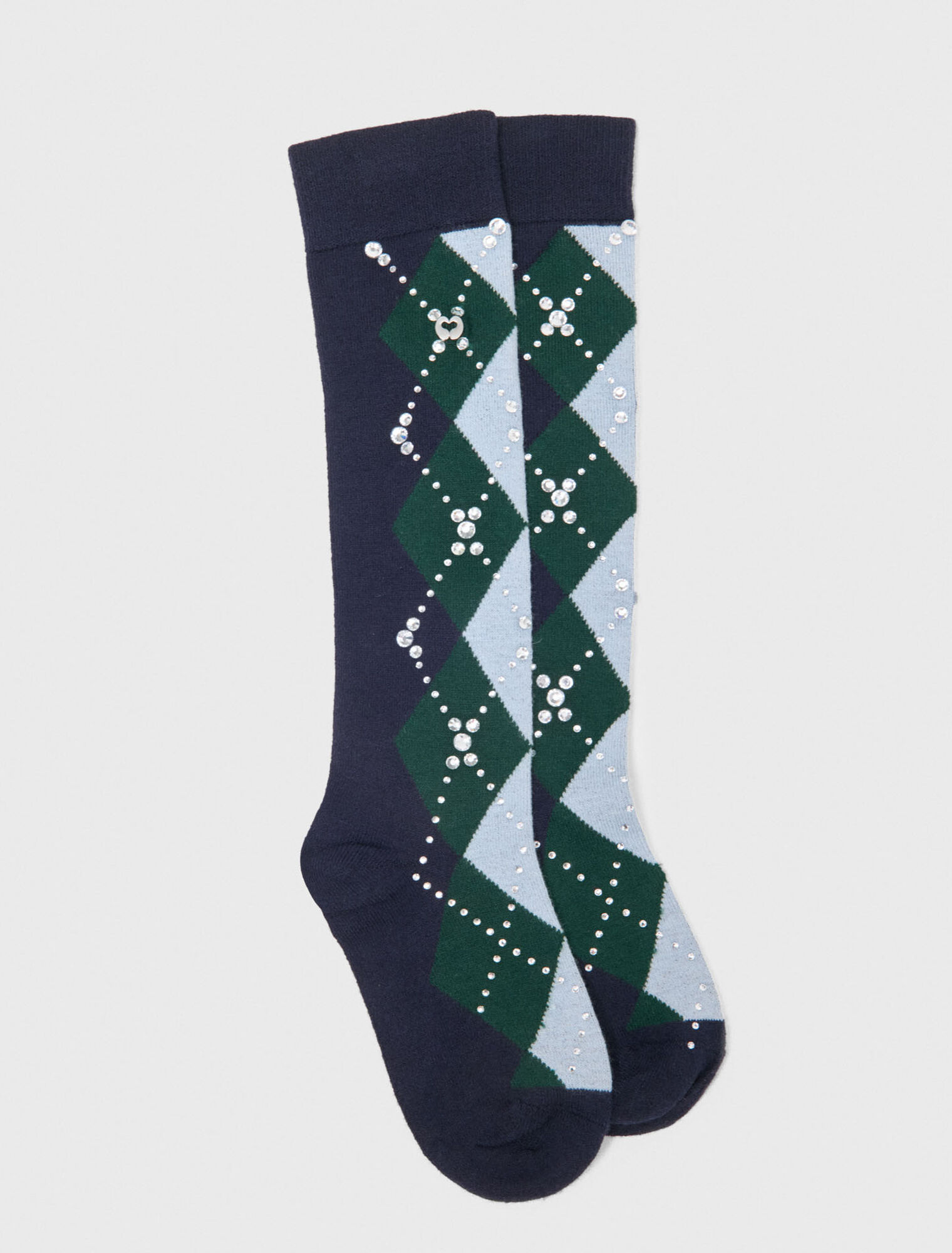 Calcetines altos argyle de lana