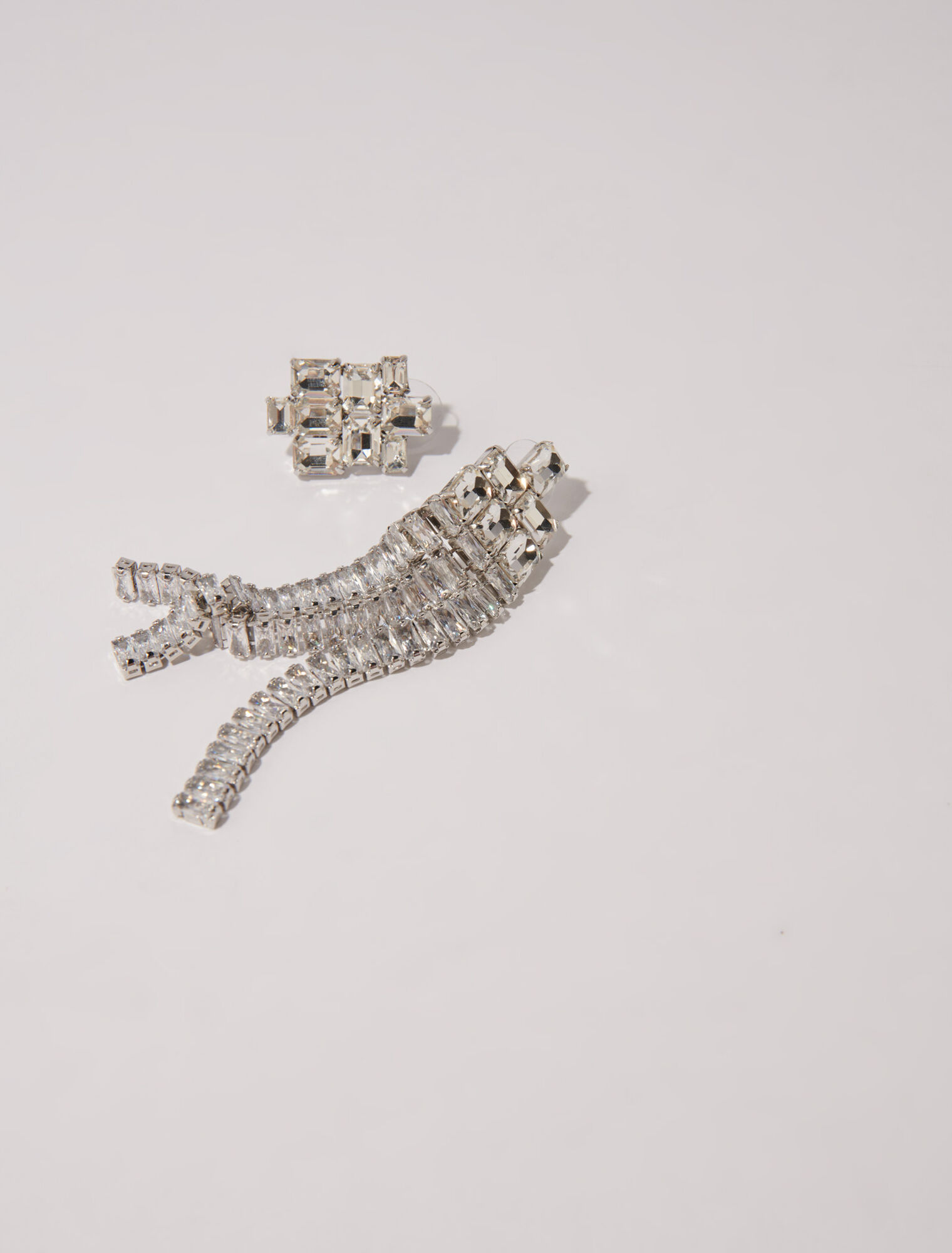 Pendientes de cascada con strass