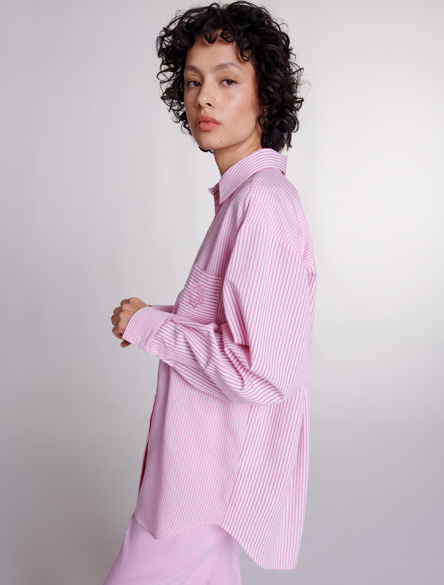 Camisa larga de rayas