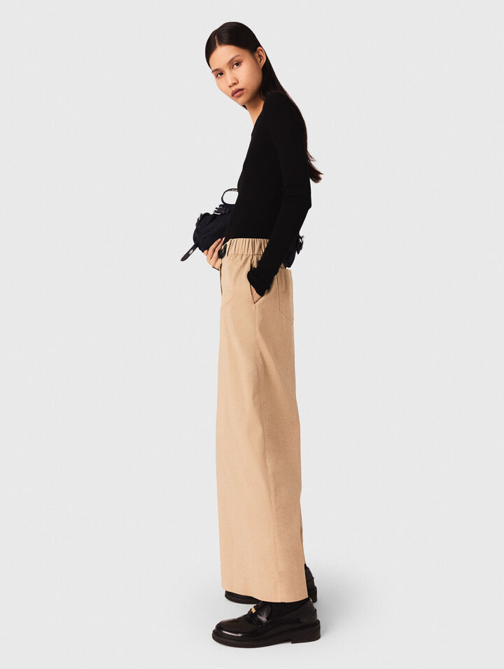 Pantalón ancho de algodón