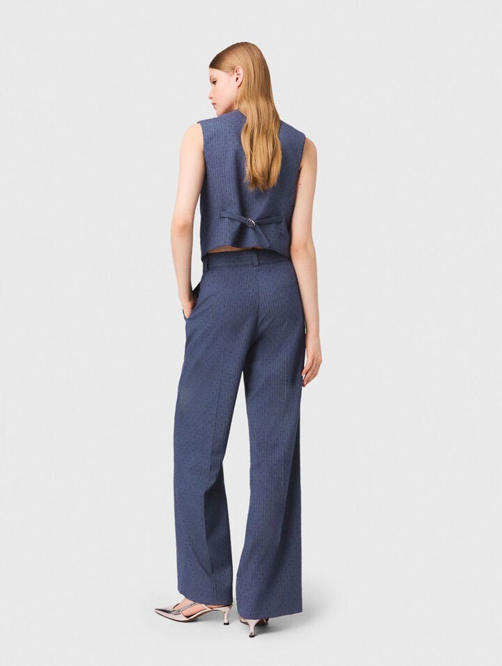 Pantalón de traje con strass
