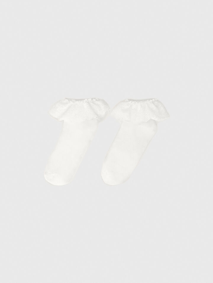 Calcetines con volantes de encaje
