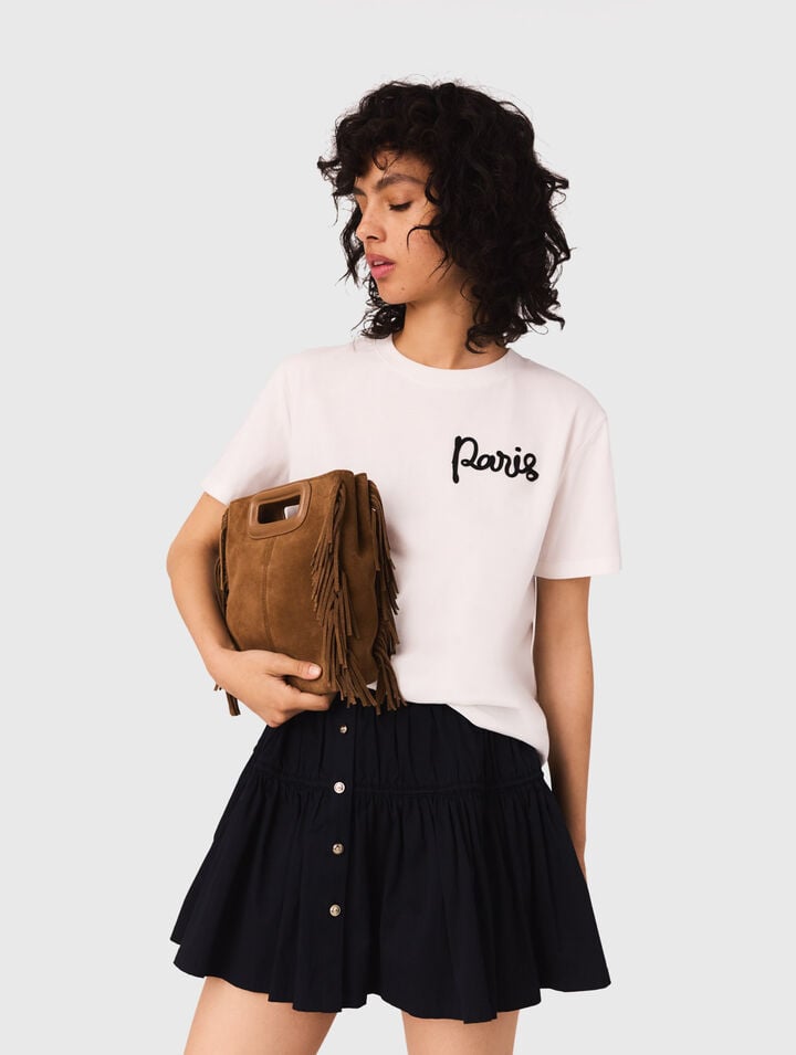 Camiseta con logo Paris bordado