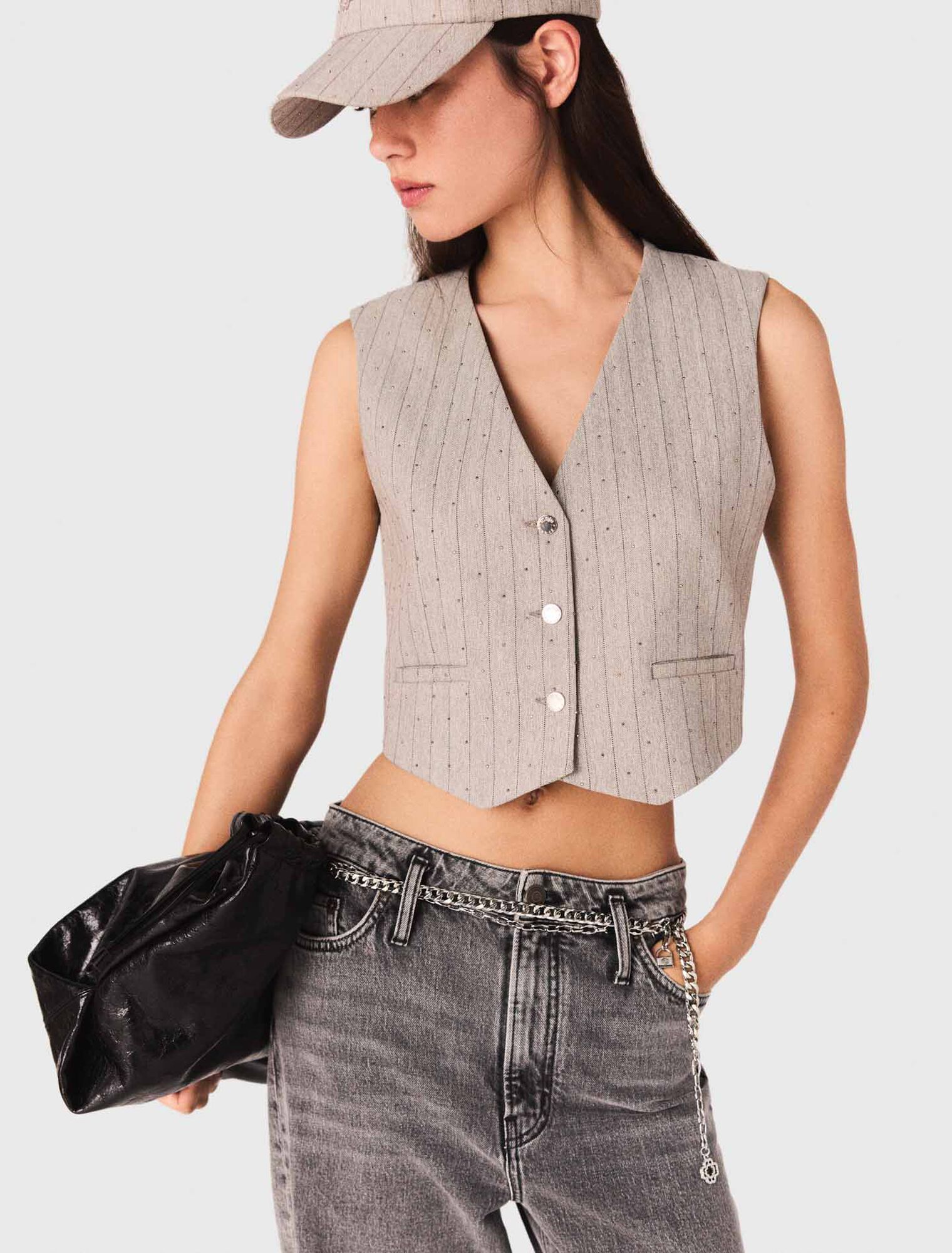 Chaqueta de traje con strass