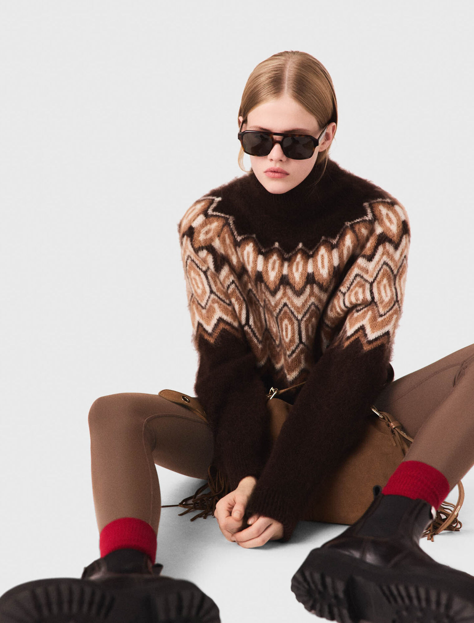 Jersey Fairisle con cuello alto