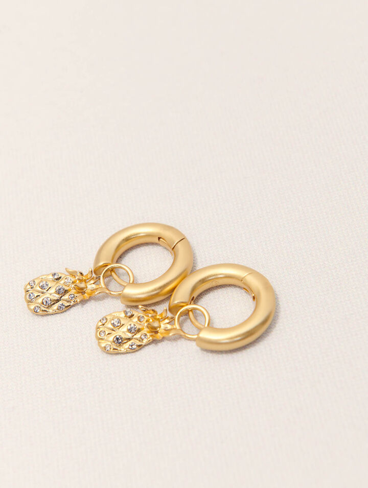 Aros mini piña de strass
