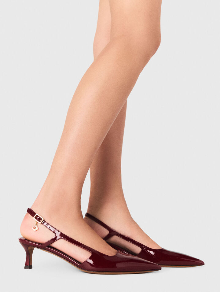 Zapato de tacón slingback de charol
