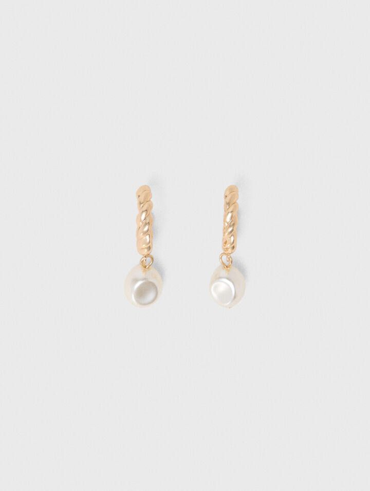 Aros trenzados con abalorios