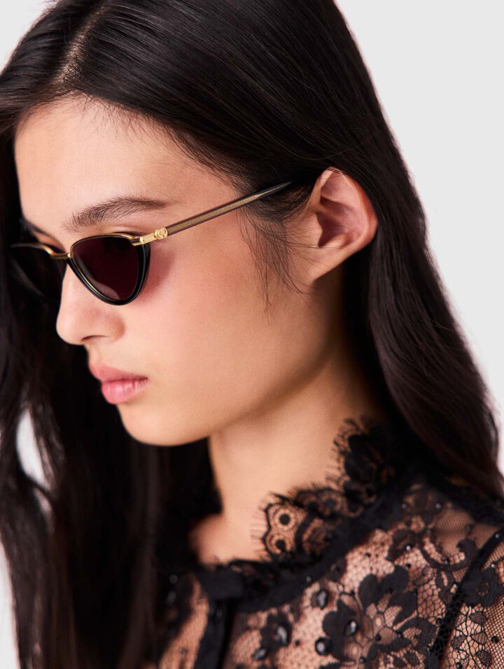 Gafas cat eye de metal y acetato