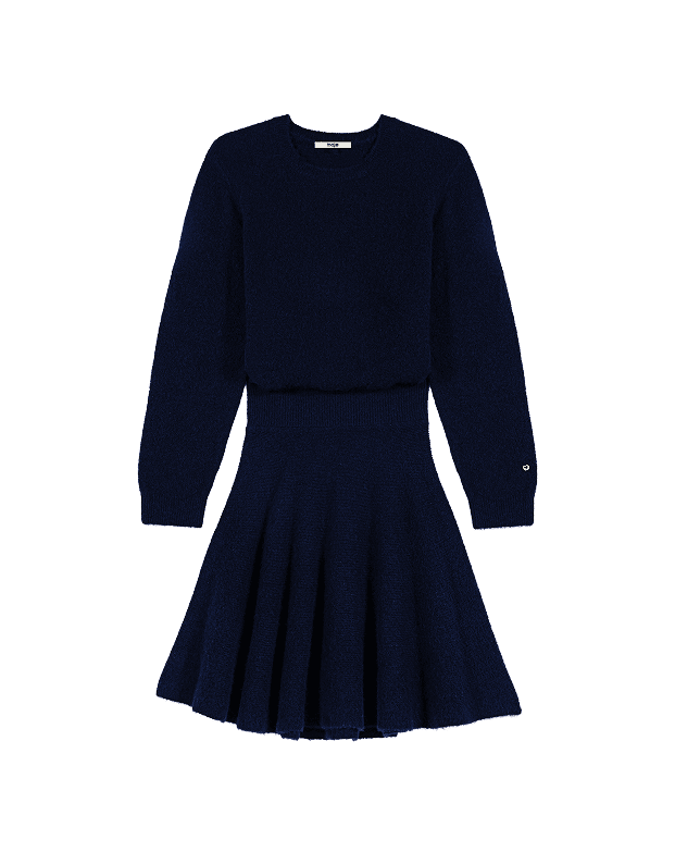 Vestido corto de mezcla de yak