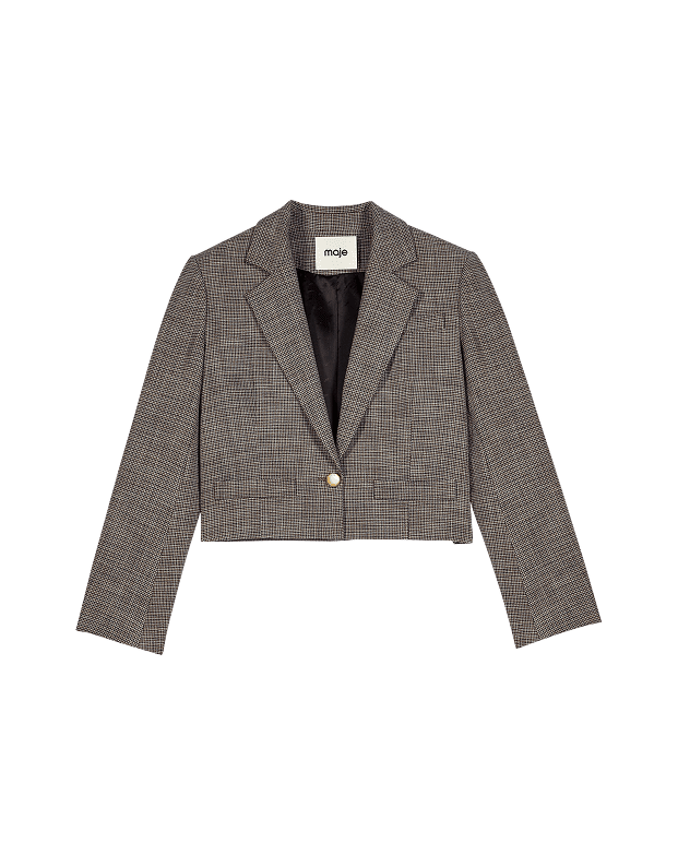 Chaqueta sastre corta de cuadros