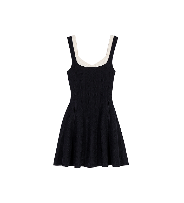 Vestido corto efecto 2 en 1
