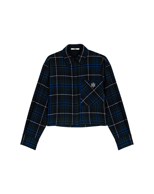 Camisa corta de cuadros