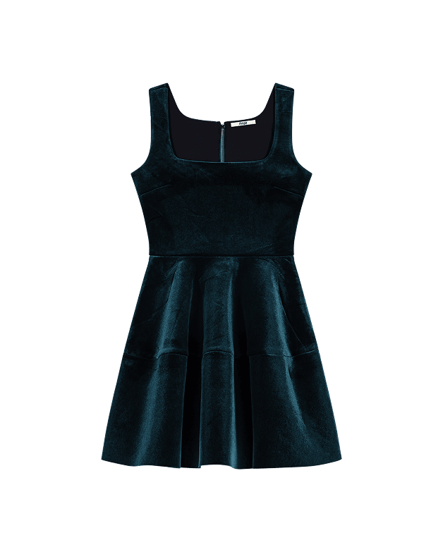 Vestido skater de terciopelo