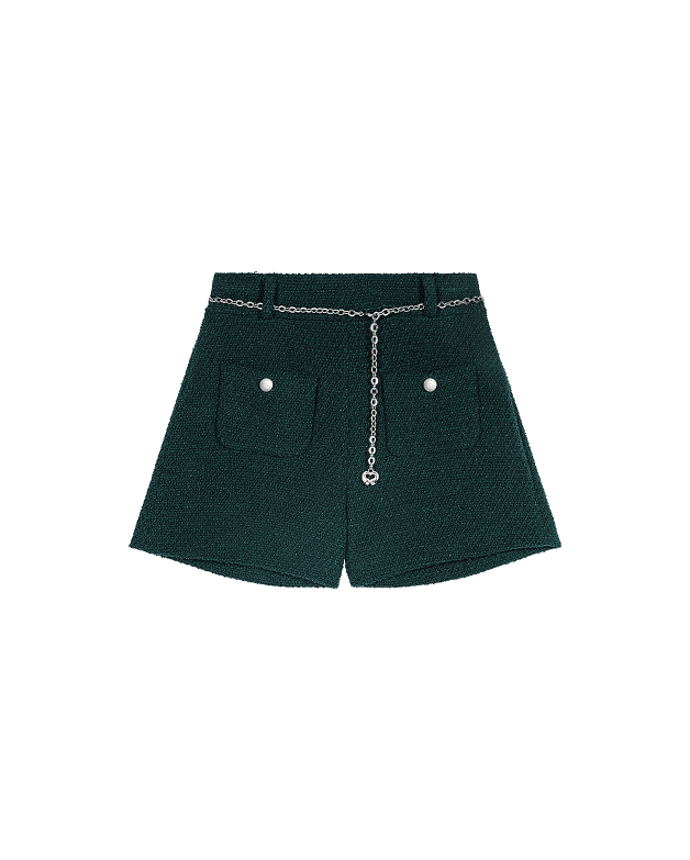 Pantalón corto de tweed