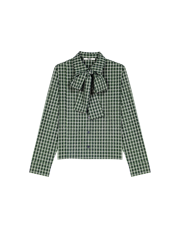 Camisa con strass y corbata