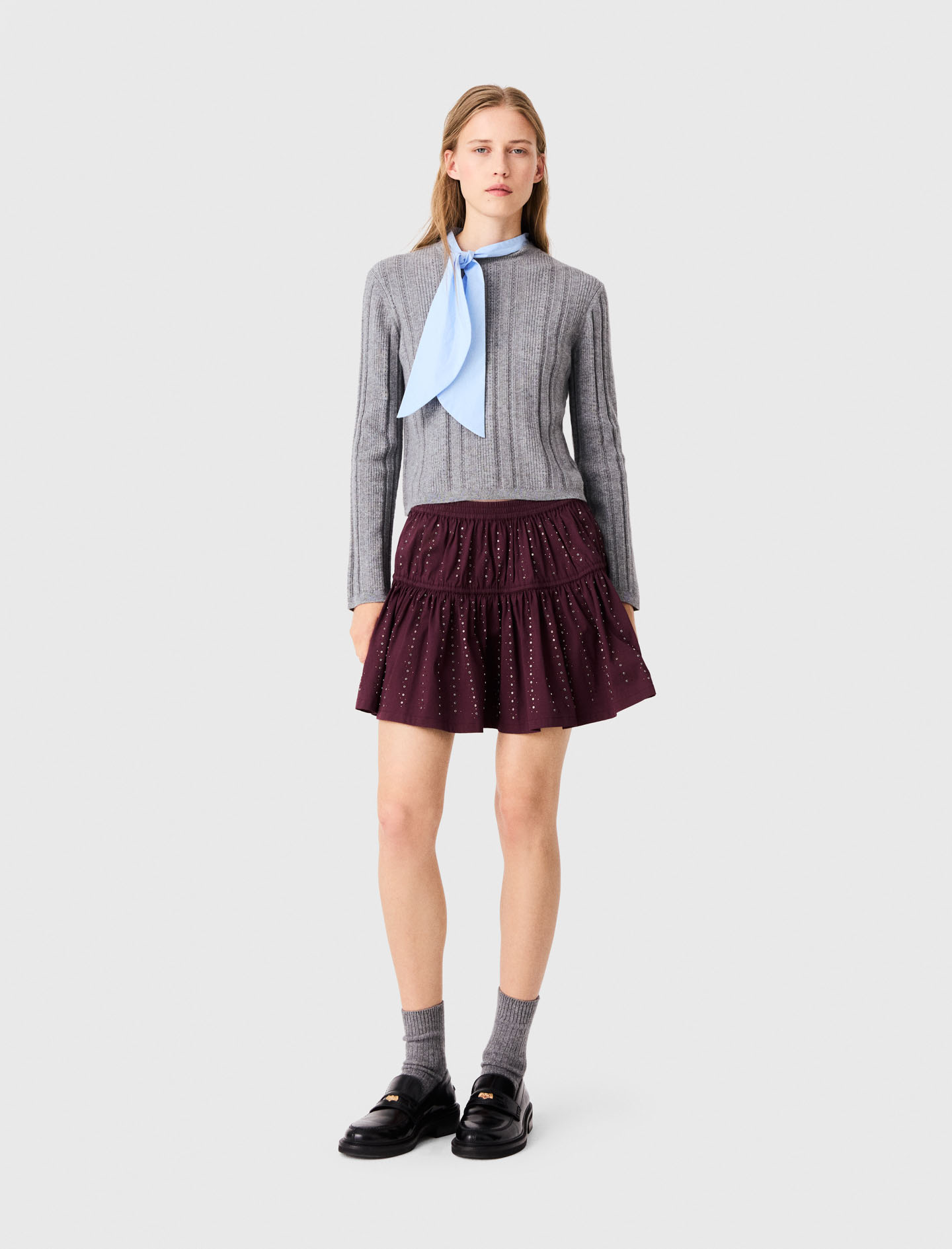 Jersey Con Cuello Desmontable - Gris - Talla 1 - Maje