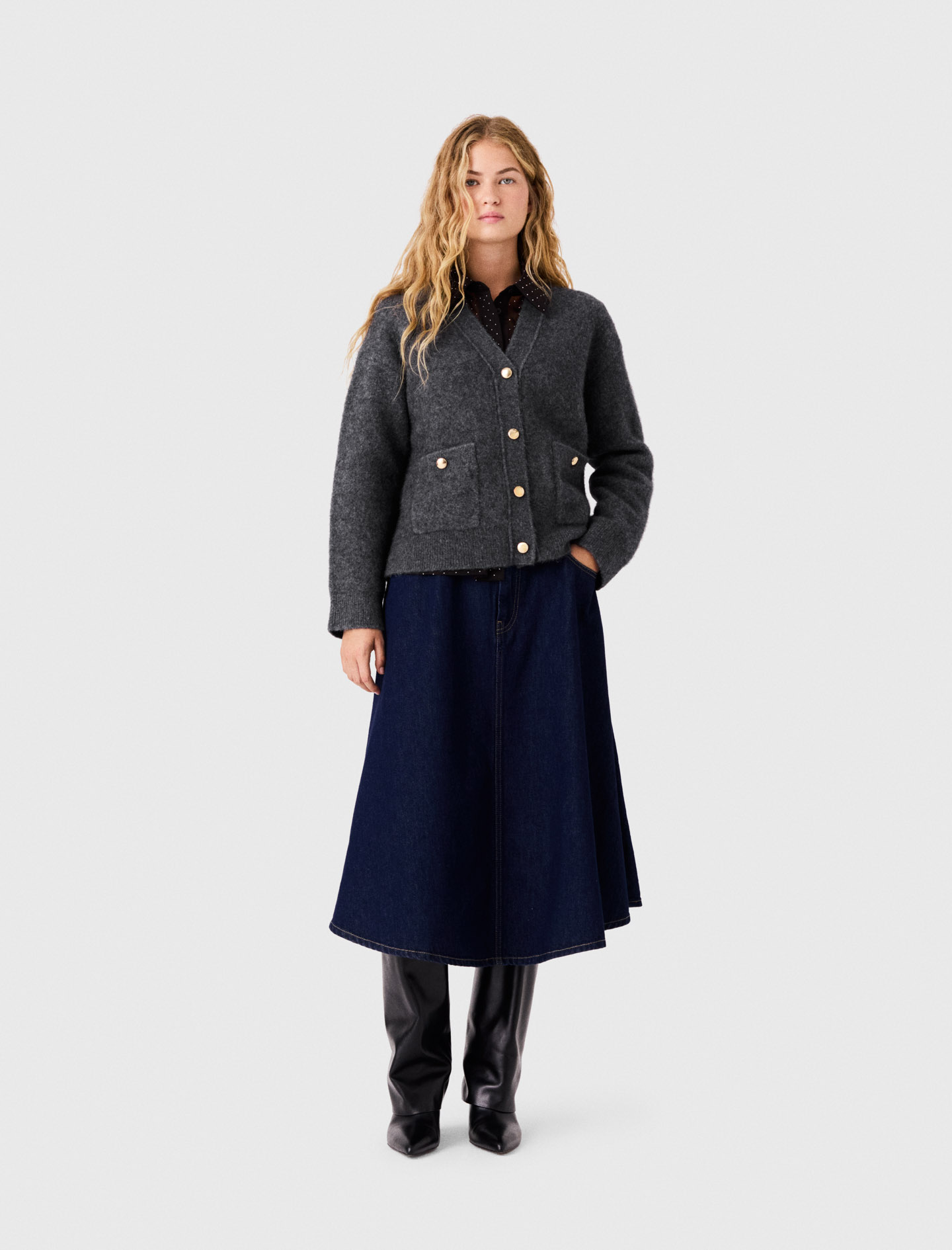Cárdigan De Yak - Gris - Talla 1 - Maje