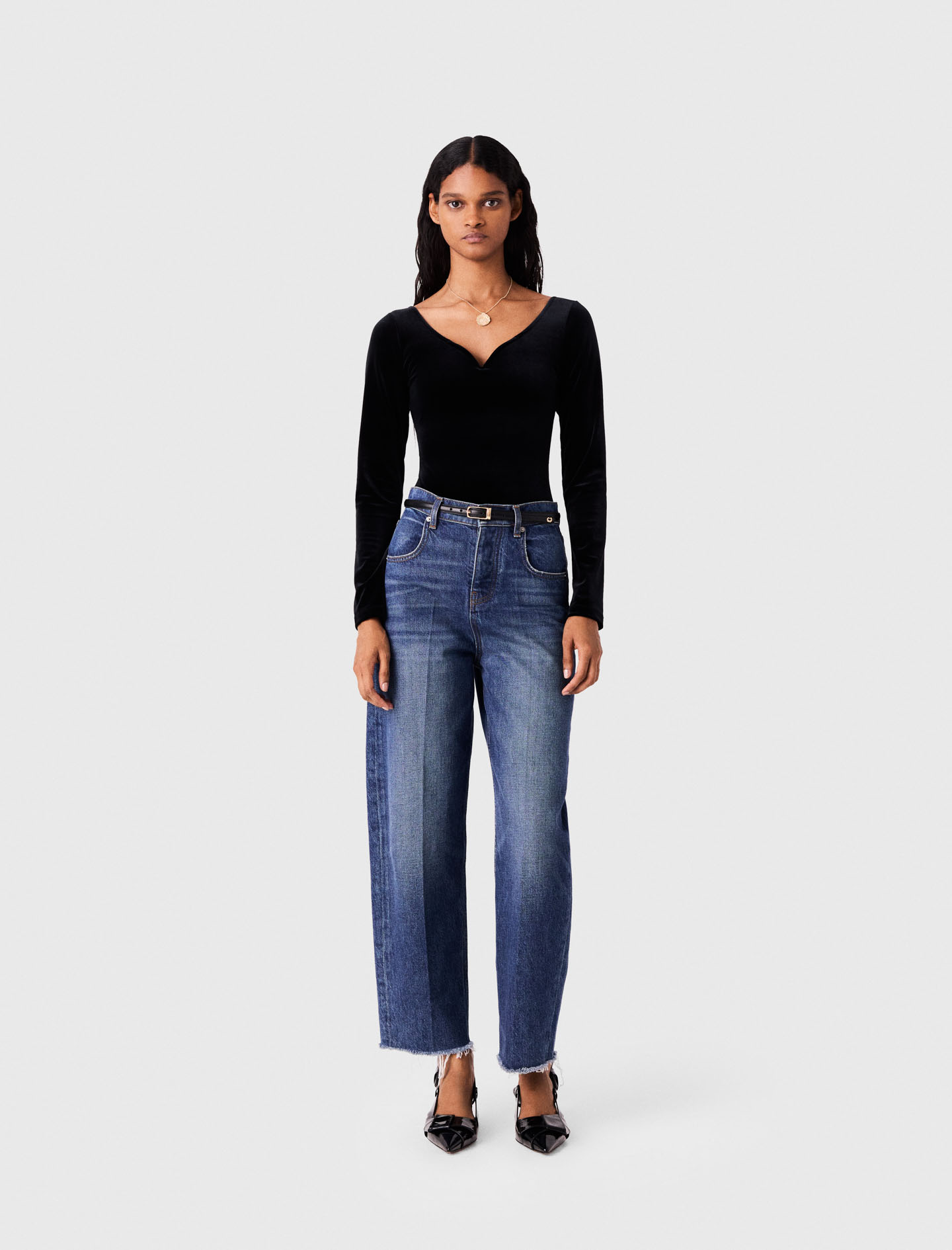 Bodi De Terciopelo - Negro - Talla 1 - Maje
