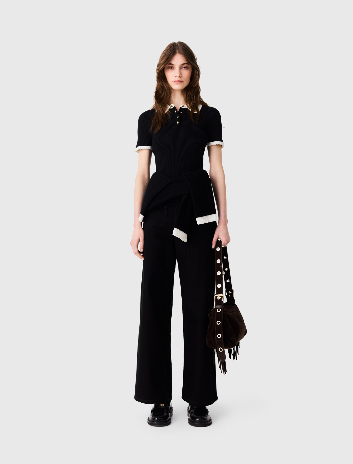 Polo De Manga Corta - Negro - Talla 1 - Maje