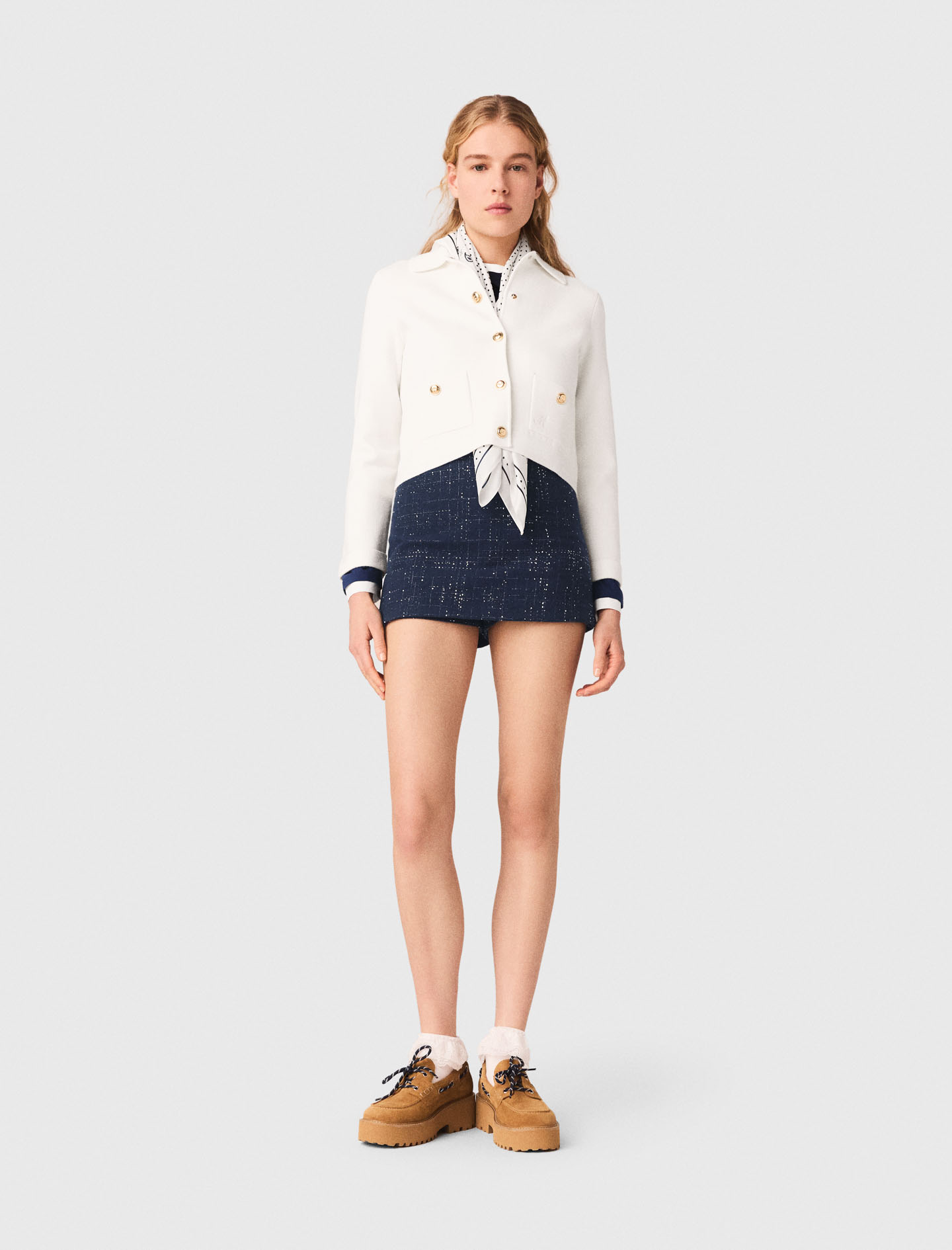 Pantalón Corto Trampantojo - Azul Marino - Talla 34 - Maje