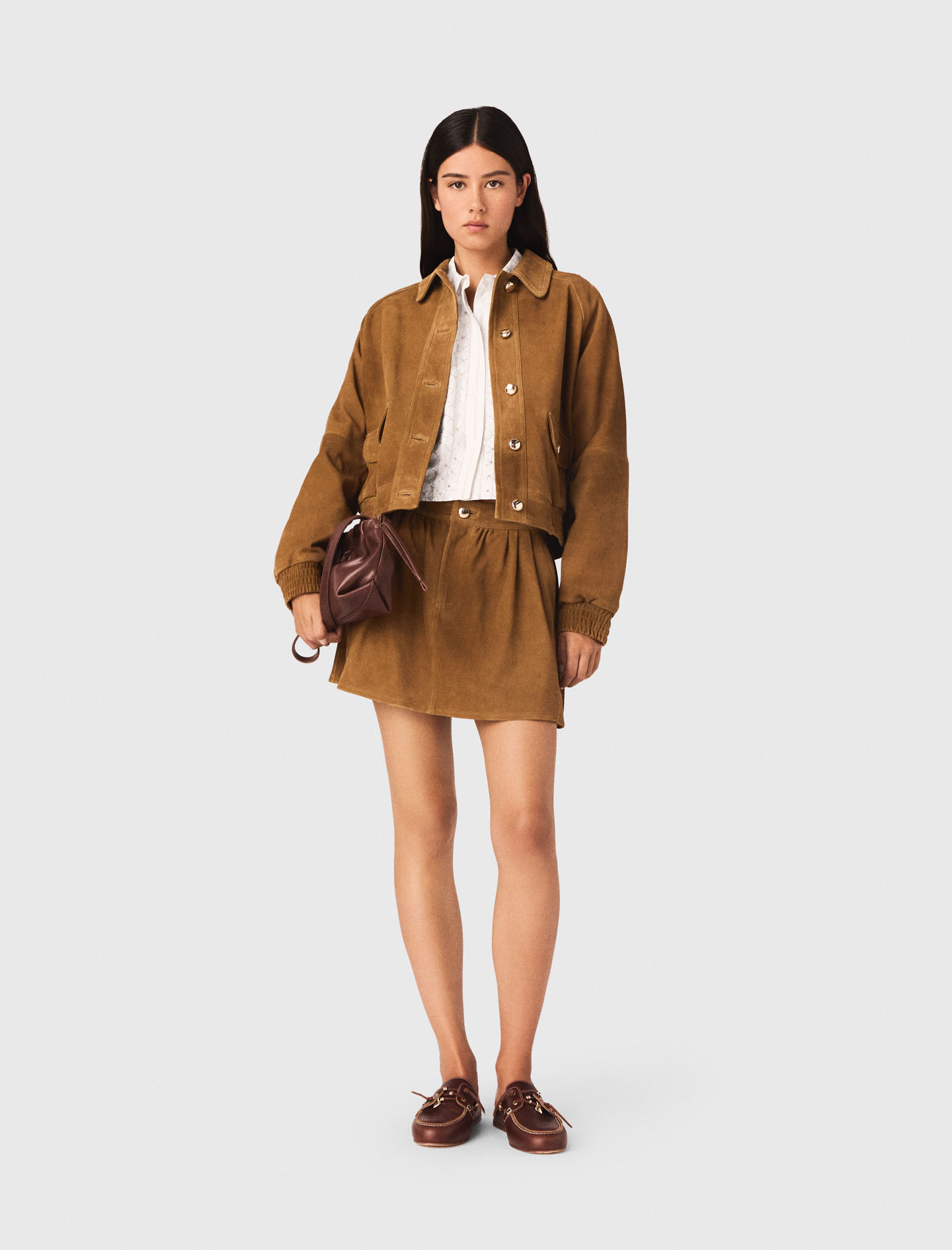 Cazadora De Ante - Camel - Talla 40 - Maje