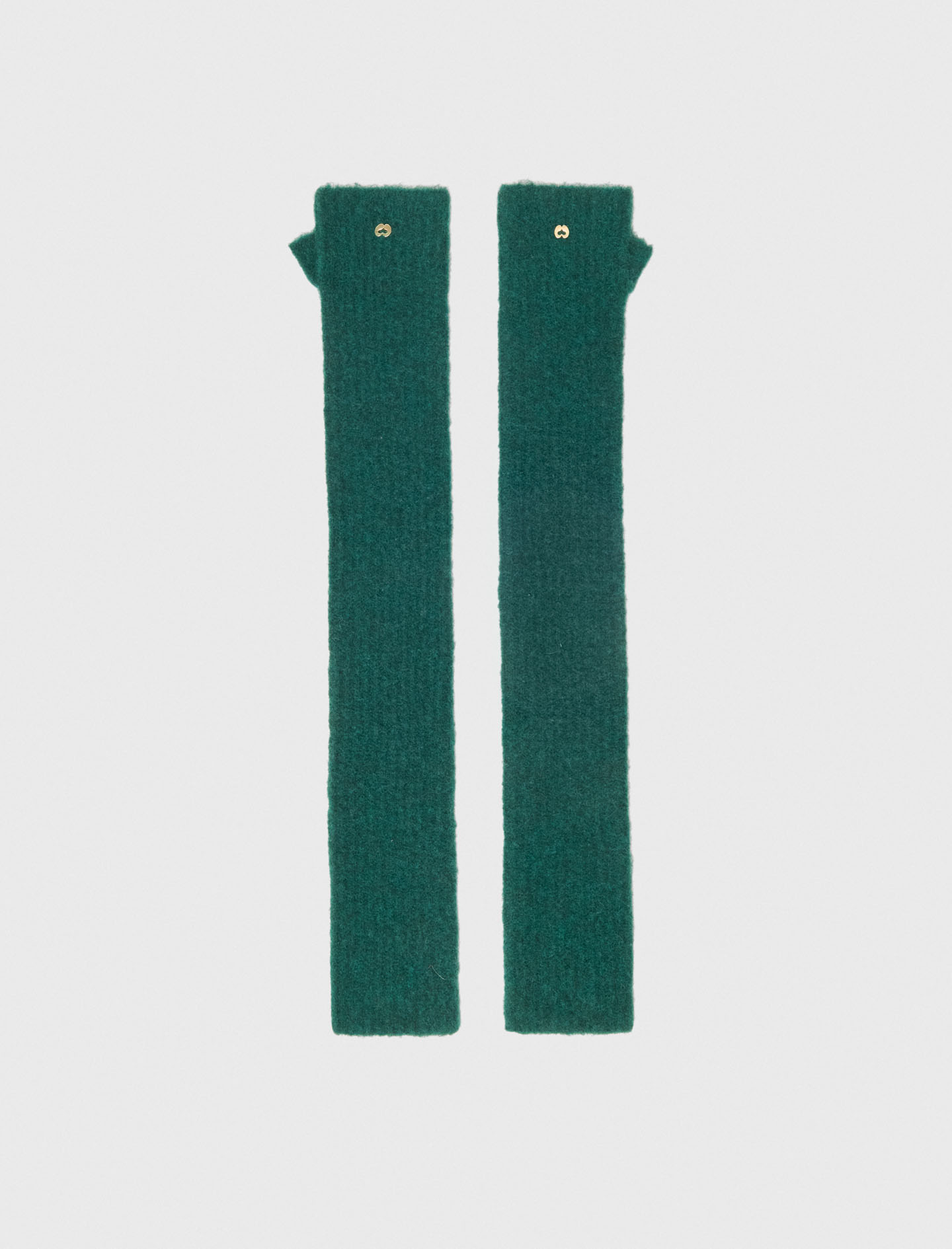 Mitones De Mezcla De Yak - Verde Botella - Maje