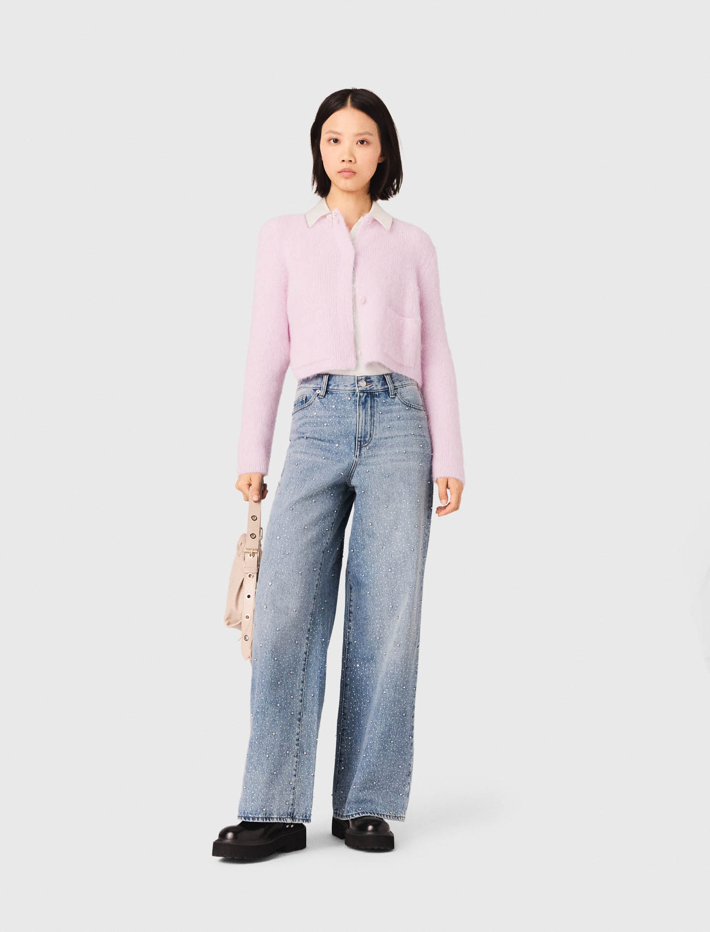 Cárdigan Con Lazo Joya - Rosa - Talla 1 - Maje