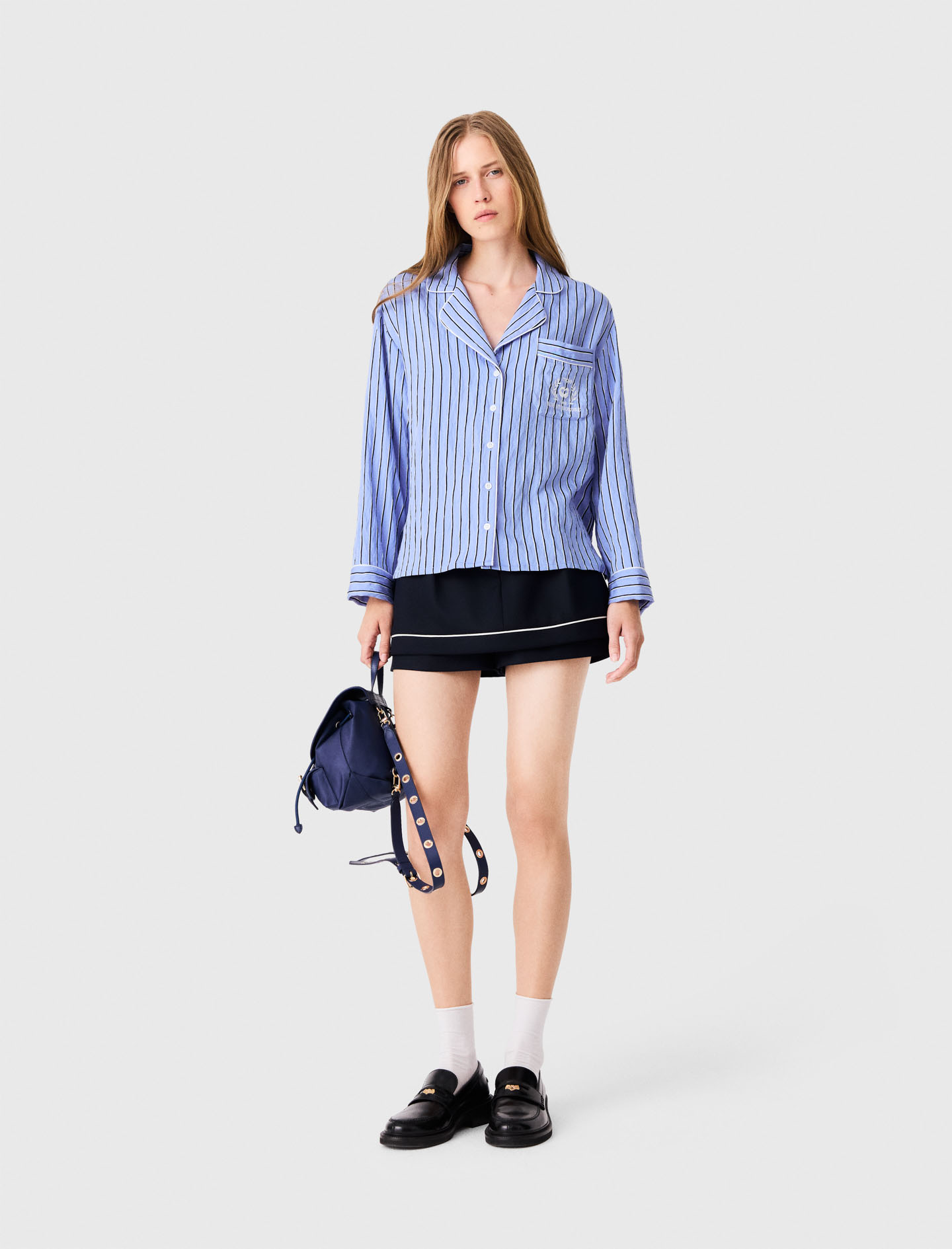 Camisa De Rayas - Azul - Talla 1 - Maje