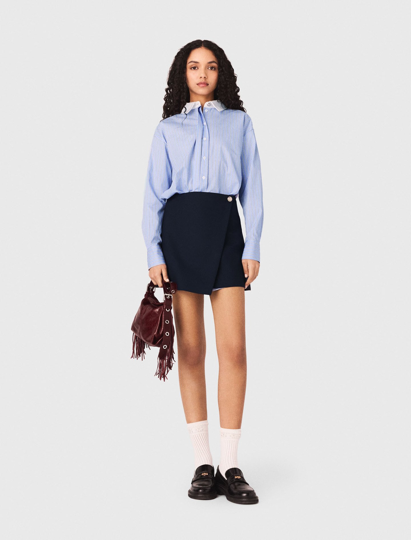 Vestido Camisero 2 En 1 - Celeste - Talla 38 - Maje