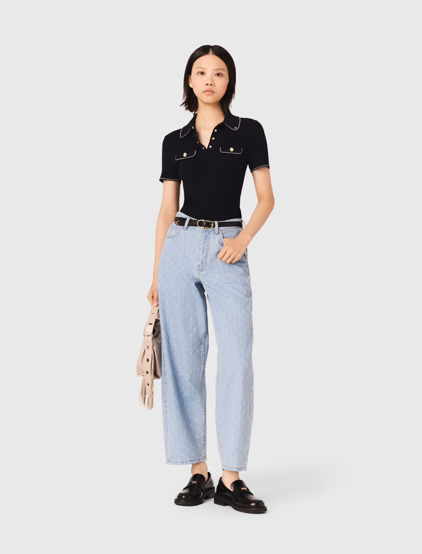 Polo De Manga Corta - Azul Marino - Talla 1 - Maje