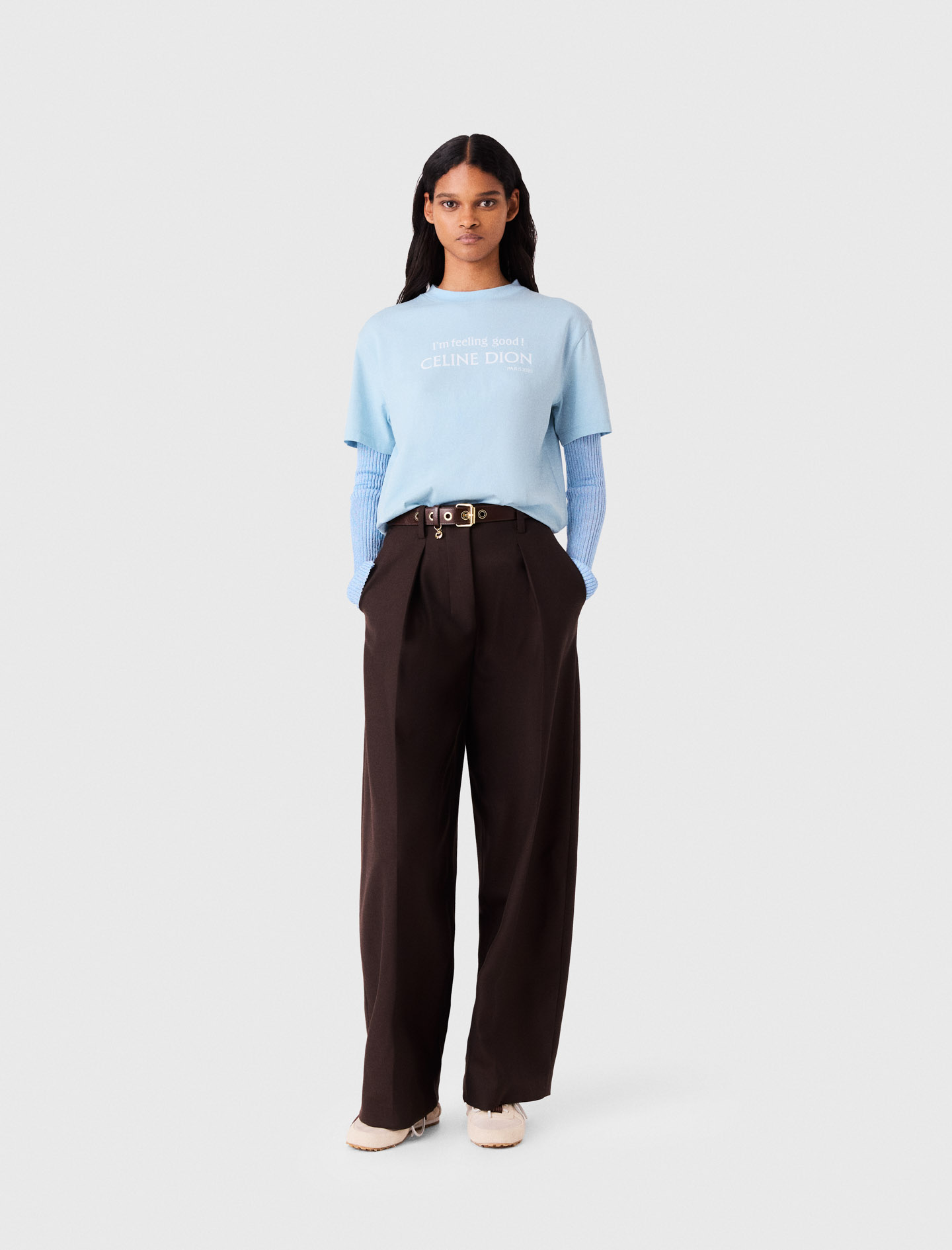 Camiseta Maje X Céline Dion - Celeste - Talla 2 - Maje
