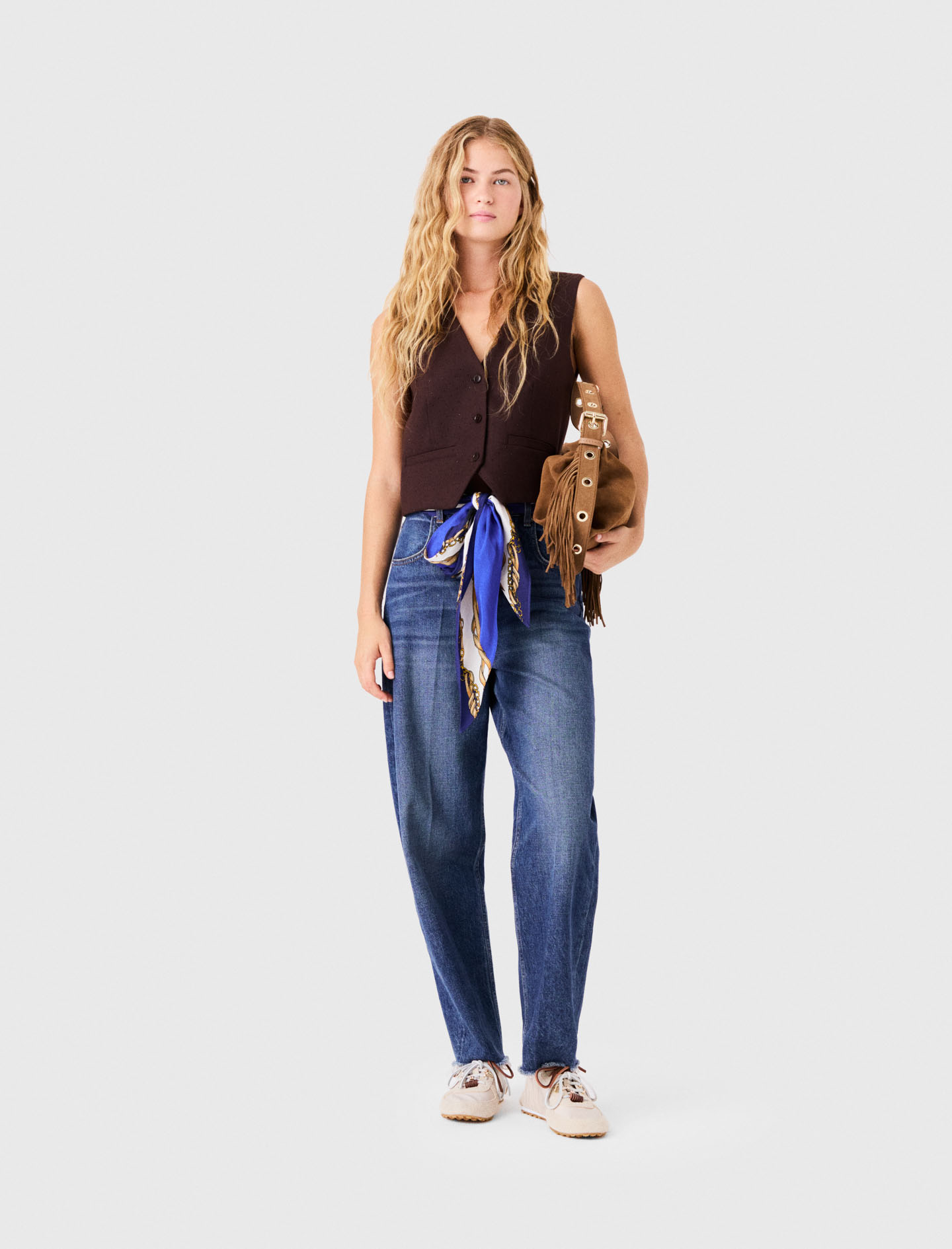 Vaquero Zanahoria Con Twilly - Azul - Talla 42 - Maje