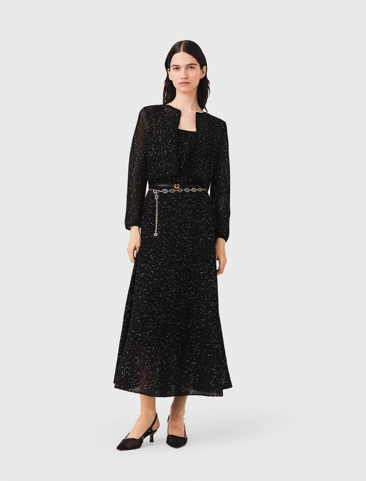 Cárdigan De Punto Con Strass - Negro - Talla 0 - Maje