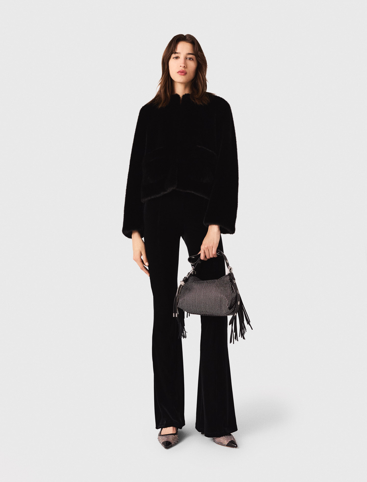 Pantalón De Pana Stretch - Negro - Talla 42 - Maje
