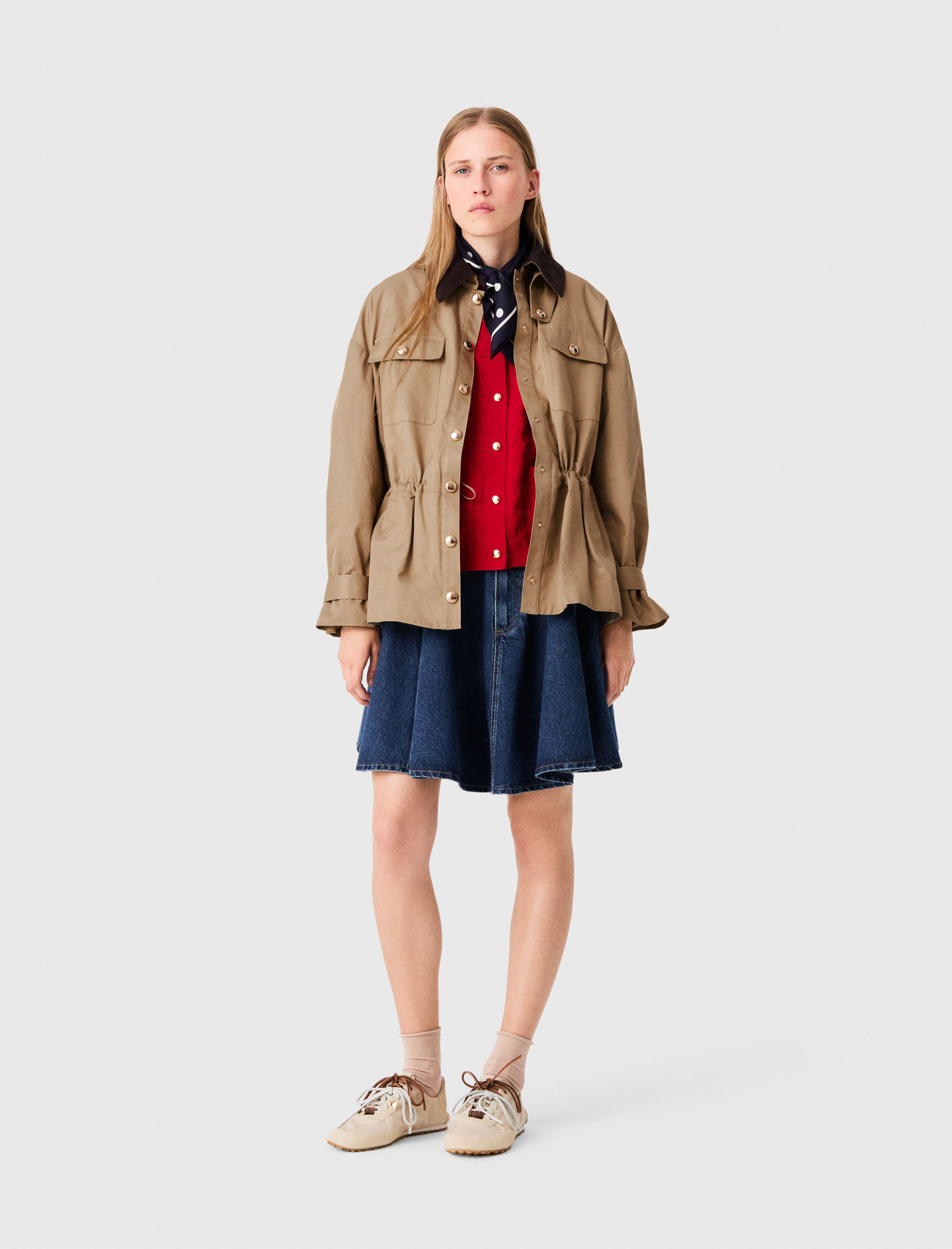 Abrigo Con Forro Desmontable - Beige - Talla 40 - Maje