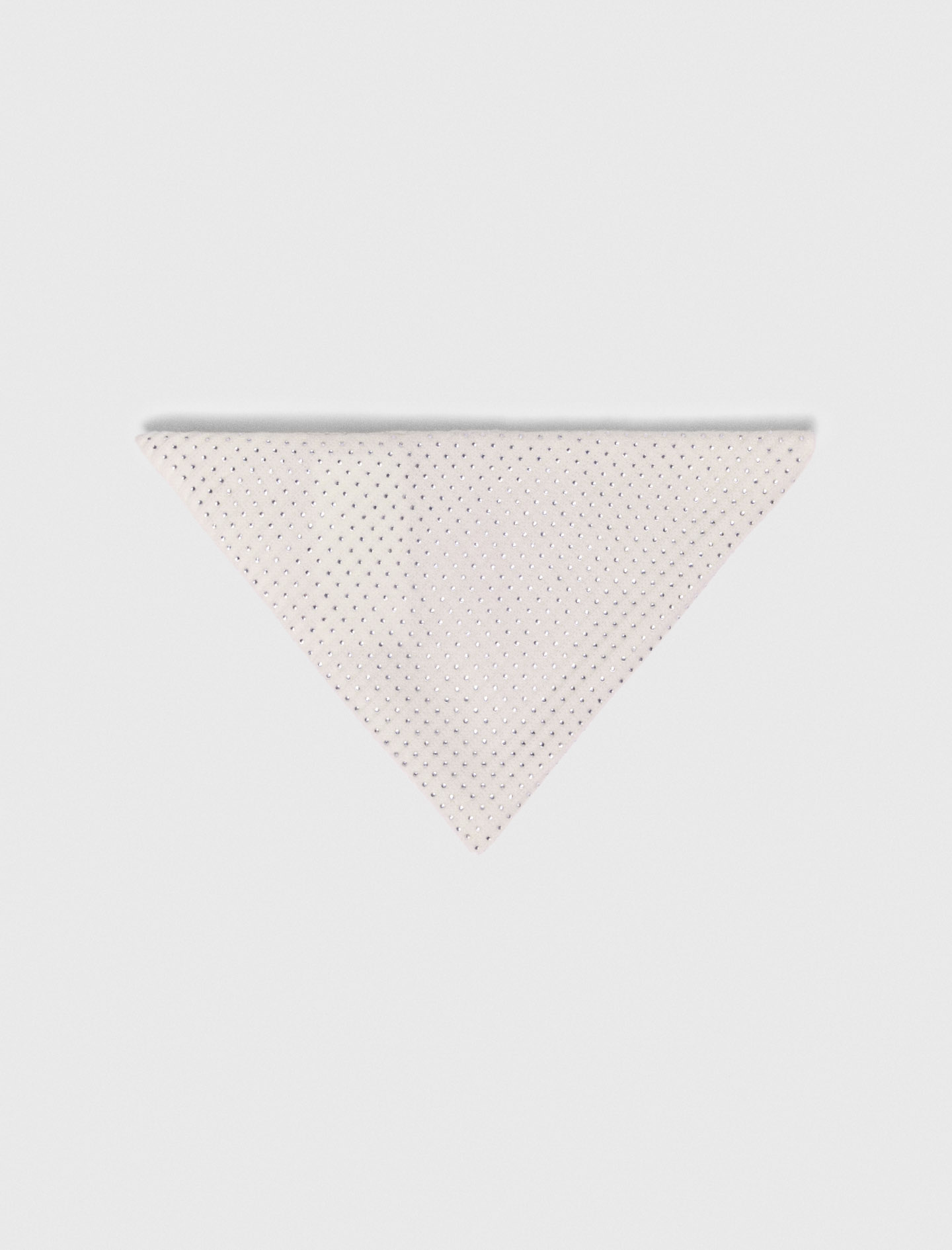 Fular Triangular De Lana Con Strass - Crudo - Maje