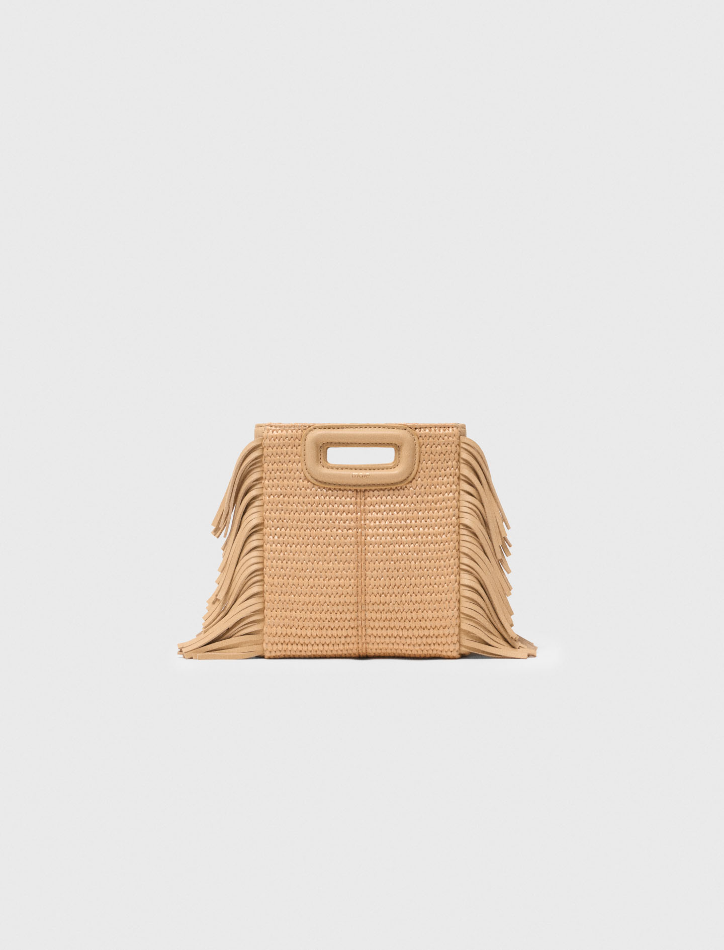 Bolso M Mini Efecto Rafia - Beige - Maje