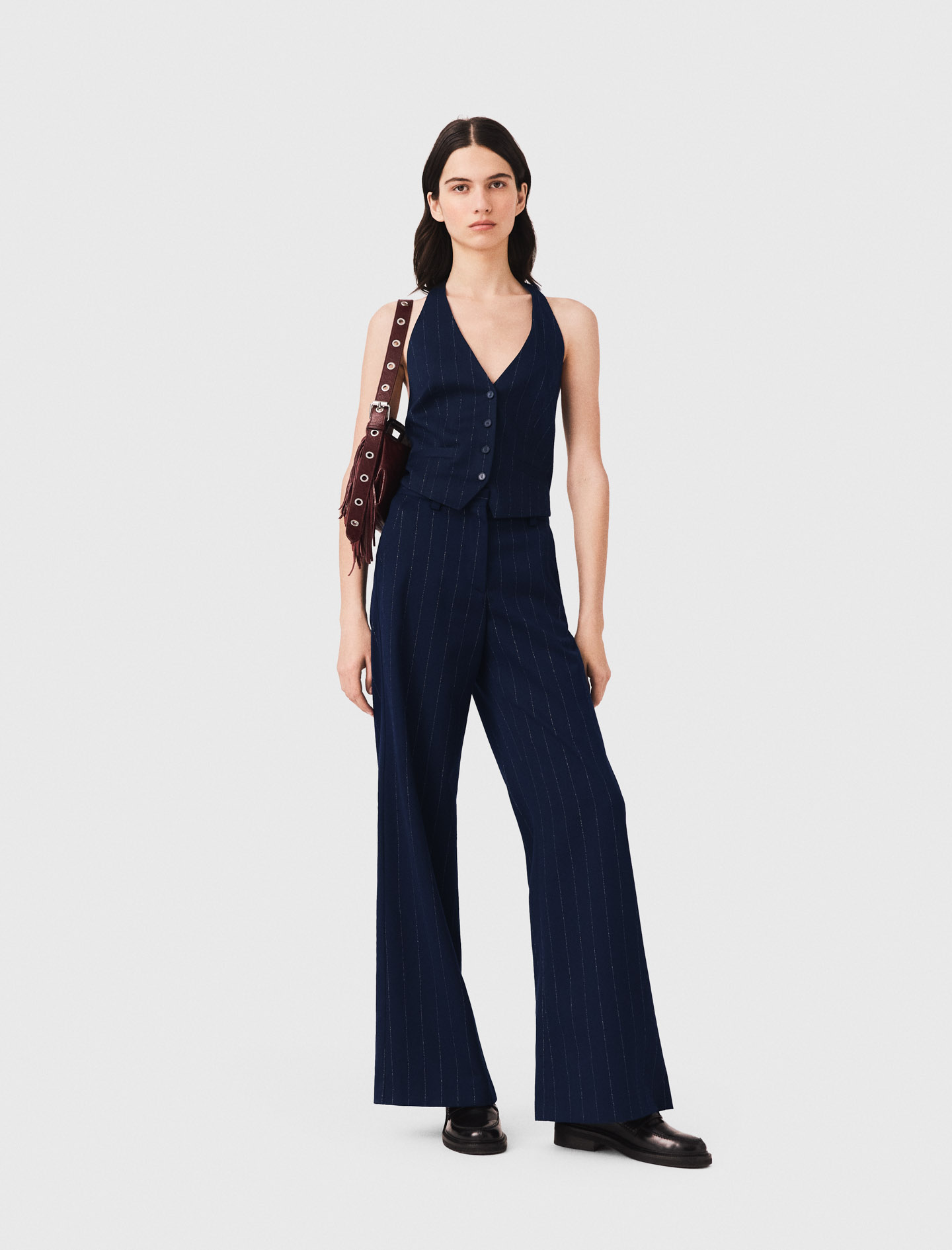 Top Sastre Espalda Descubierta - Azul Marino - Talla 42 - Maje