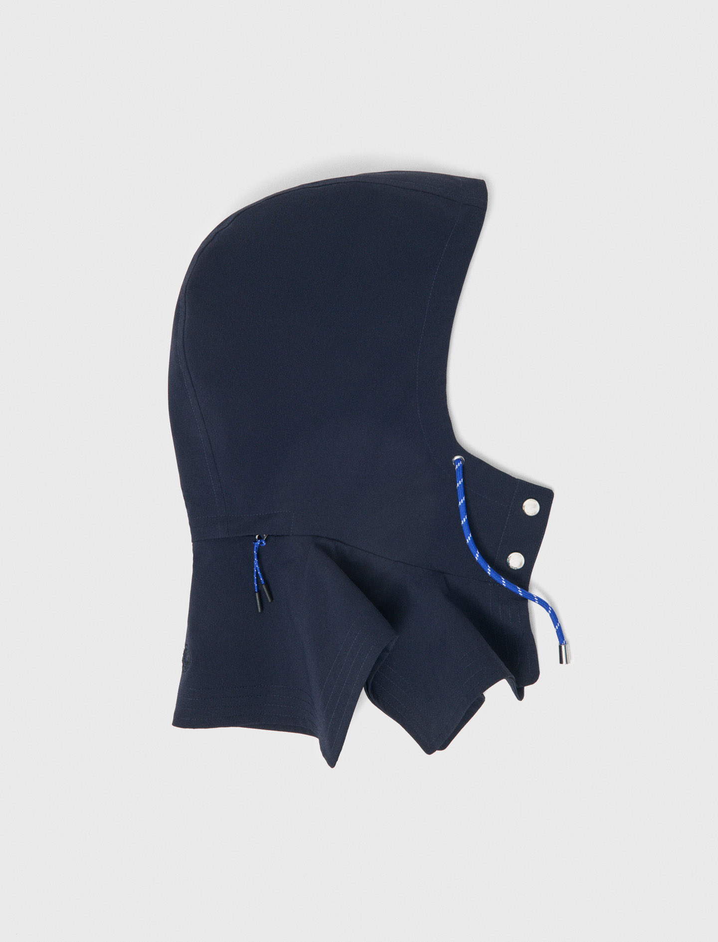 Capucha Impermeable Con Cordones - Azul Marino - Maje