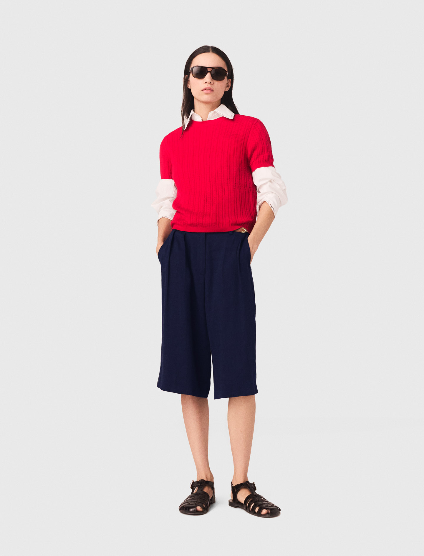 Jersey De Cuello Redondo - Rojo - Talla 1 - Maje